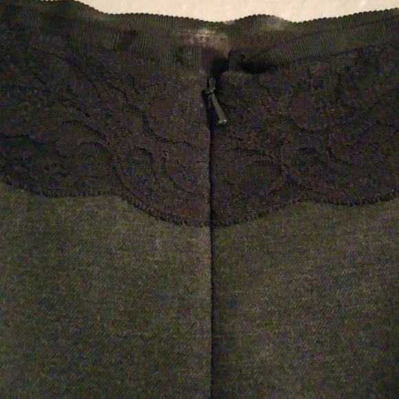 Etcetera size 2 gray lace trim pencil skirt - Picture 4 of 5